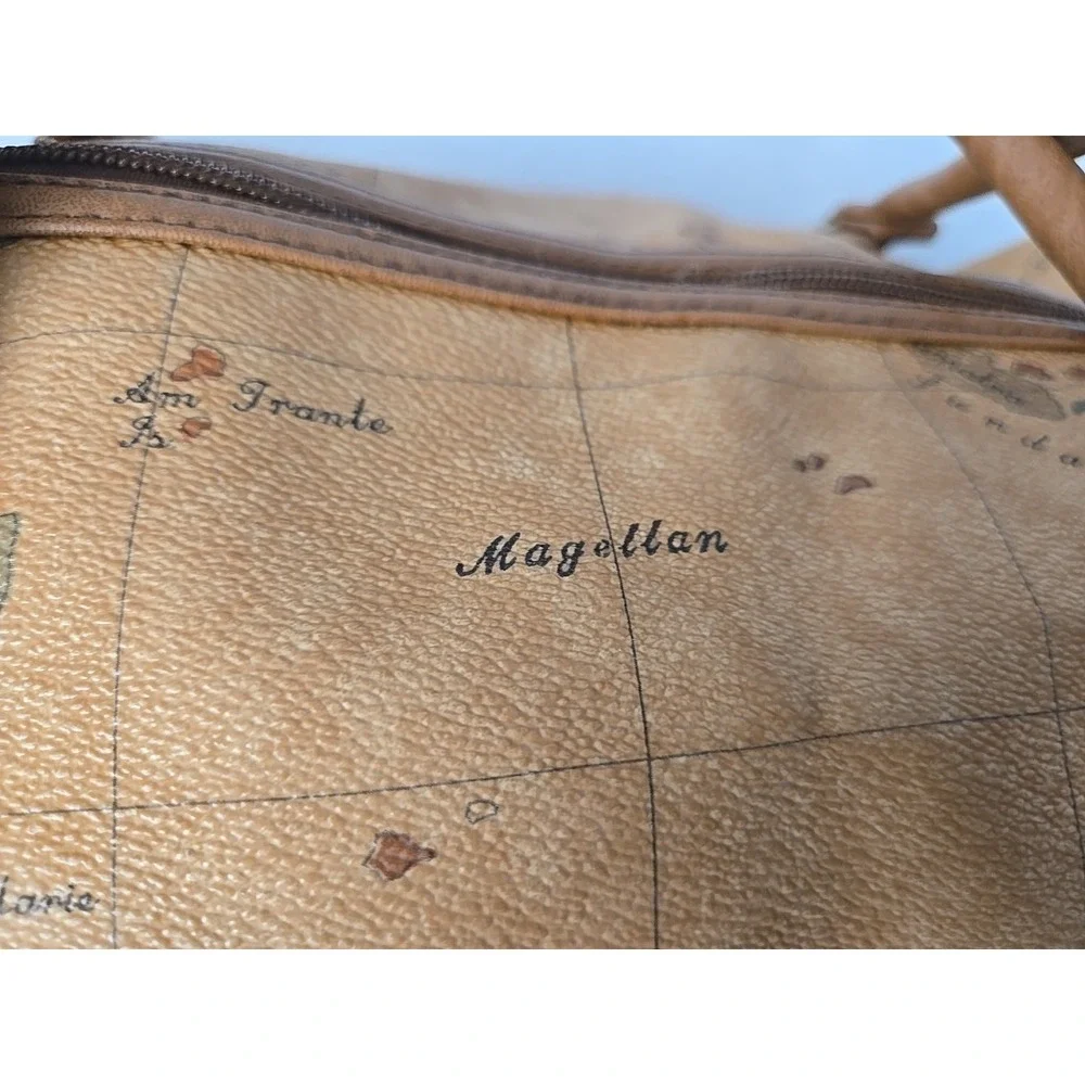 Vintage Magellan World Map Duffel Bag Weekender Carry-On  1990s